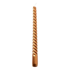 Dinerkaars metallic twist - koperkleurig - ø2x25 cm