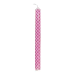 Dinerkaars ruit - roze - ø2.15x25 cm