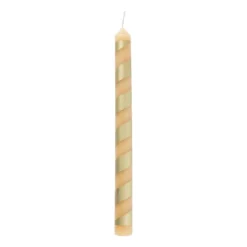 Dinerkaars streep - goud/beige - ø2.15x25 cm
