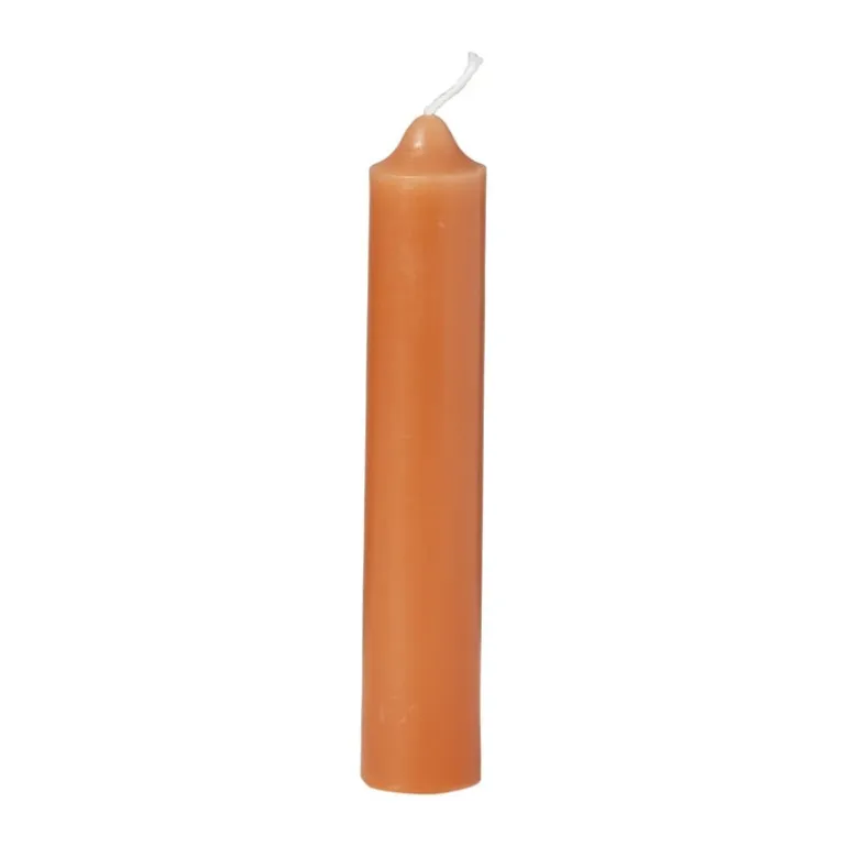 Dinerkaarsjes - set van 3 - oranje - ø2x12 cm