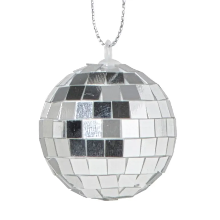 Discobal zilverkleurig - set van 6 - ø4 cm
