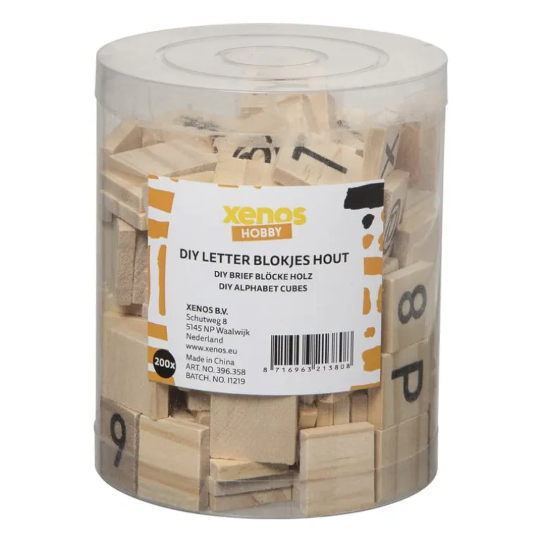DIY houten hobby letters - set van 200