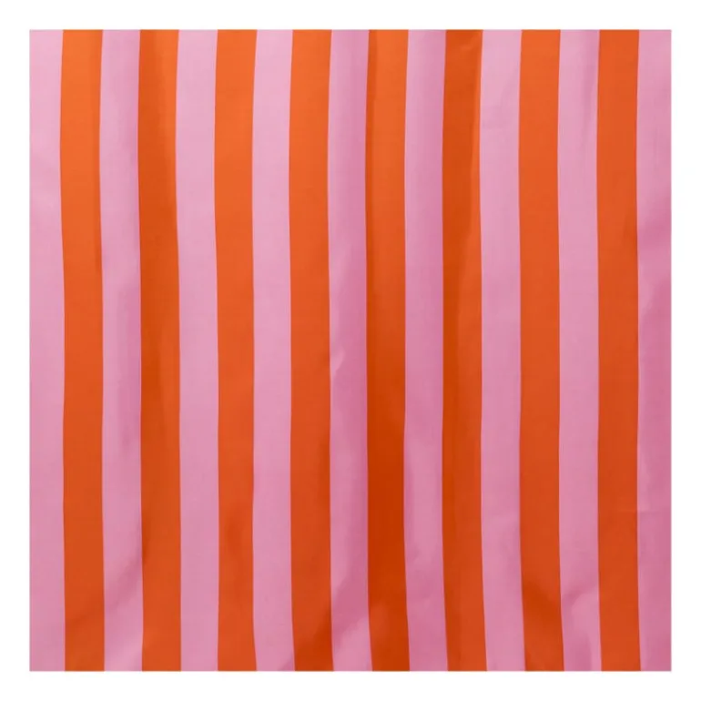 Douchegordijn gestreept - roze/oranje - 180x200 cm