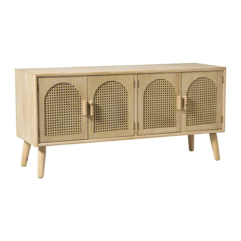 Dressoir Flores met ovalen vlakken - bruin - 55x120x40 cm