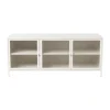 Dressoir Luca met geribbeld glazen deurtjes - offwhite - 50x120x42 cm