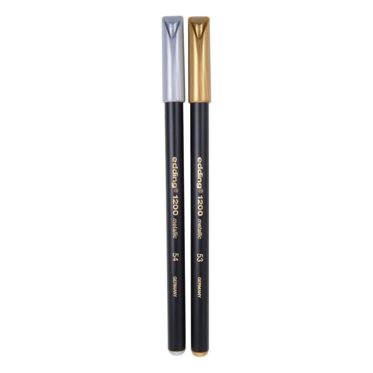 Edding 1200 metallic viltstiften - set van 2