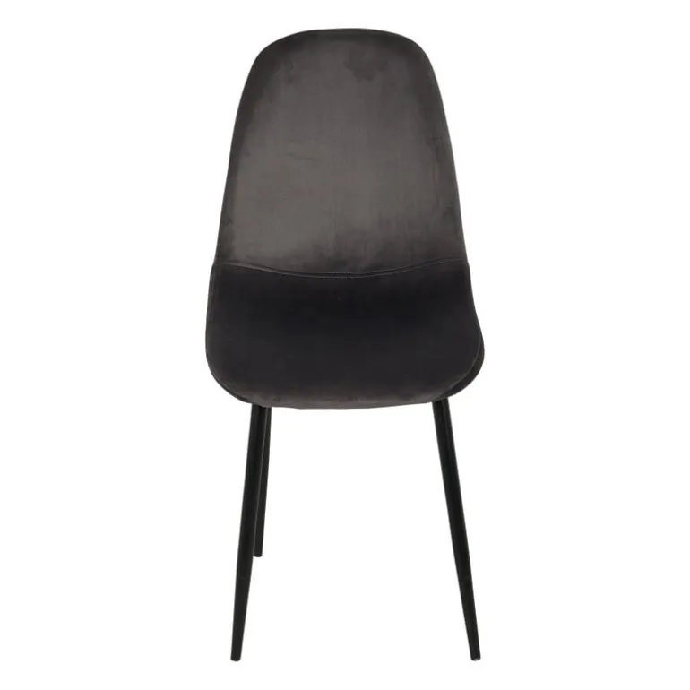 Eetkamerstoel Ivy - velvet grijs - 88x44x53 cm