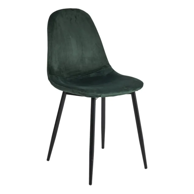 Eetkamerstoel Ivy - velvet groen - 88x44x53 cm