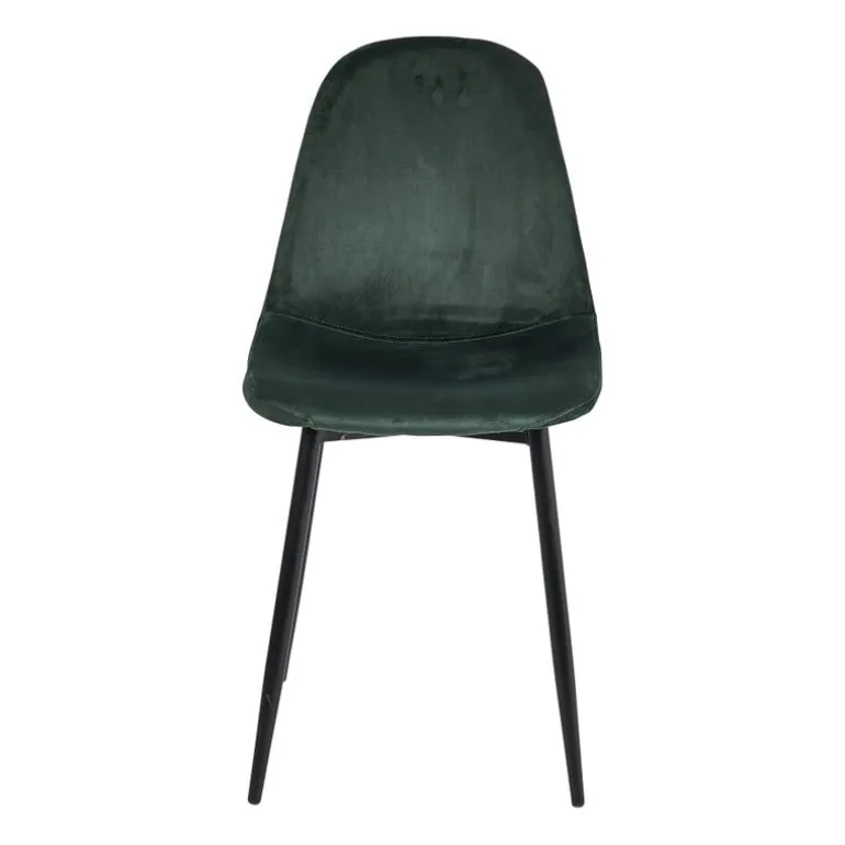 Eetkamerstoel Ivy - velvet groen - 88x44x53 cm
