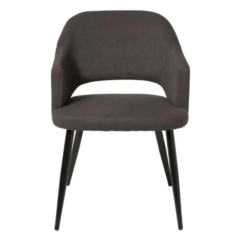 Eetkamerstoel Leonardo met armleuning - grijs - 81x62.5x56 cm