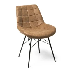 Eetkamerstoel Suedine - cognac - 81x52x57 cm