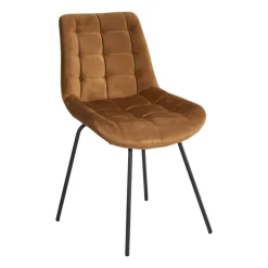 Eetkamerstoel velvet - cognac - 79x50x44 cm