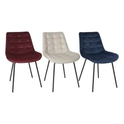 Eetkamerstoel velvet - donkerblauw - 79x50x44 cm