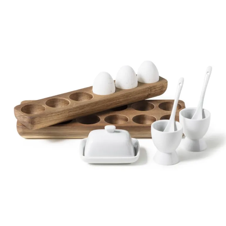 Eierdopje hout - voor 6 eieren