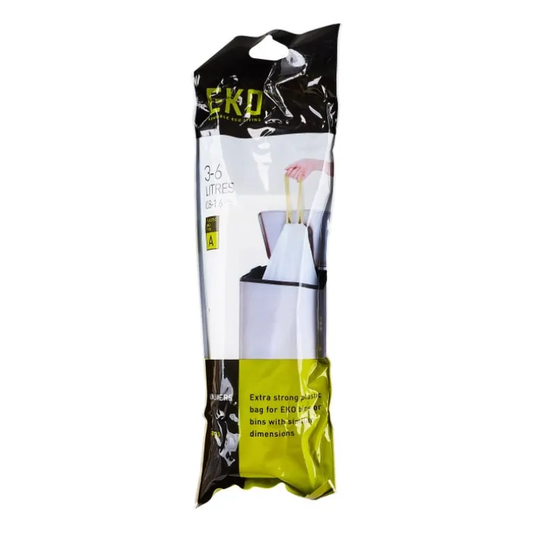 Eko afvalzak - 3/6 L - wit