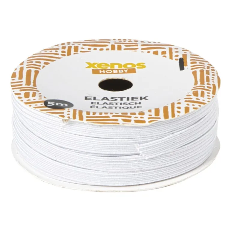 Elastiek - wit - 5 meter