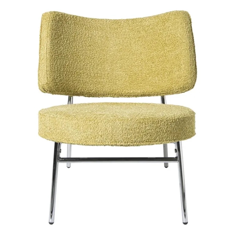 Fauteuil Amber - geel/zilverkleurig - 71.5x63x70.5 cm