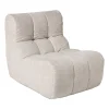 Fauteuil chenille - beige - 87x72x66 cm