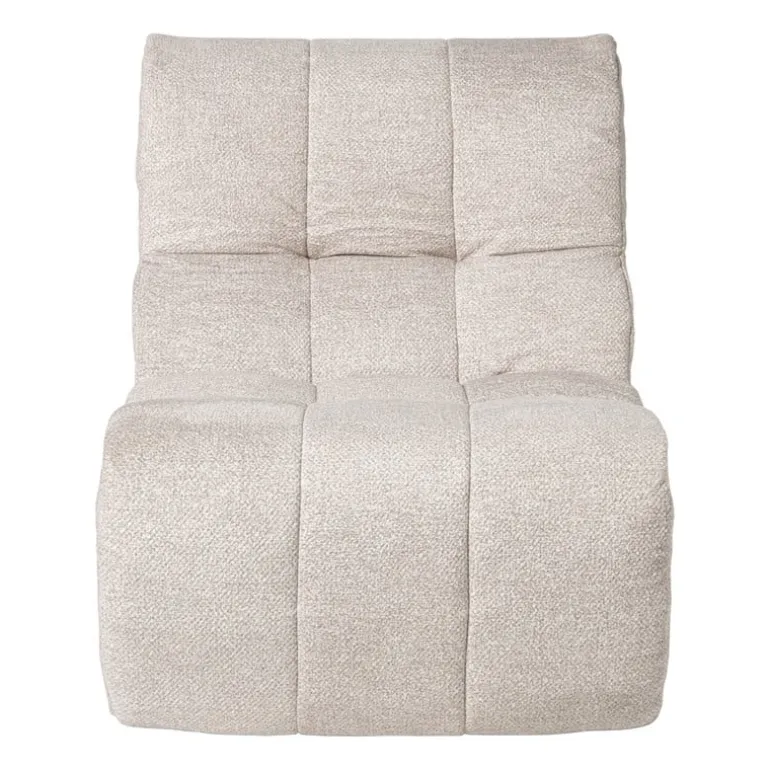Fauteuil chenille - beige - 87x72x66 cm