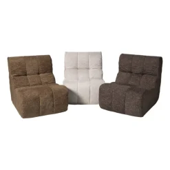 Fauteuil chenille - donkerbruin - 87x72x66 cm