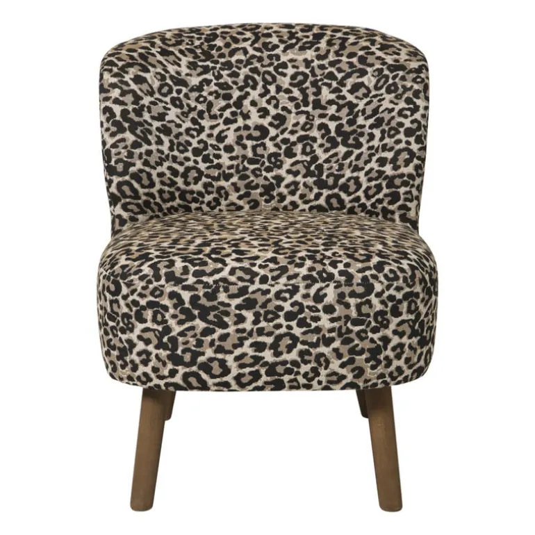 Fauteuil luipaard - bruin - 69x66x56 cm