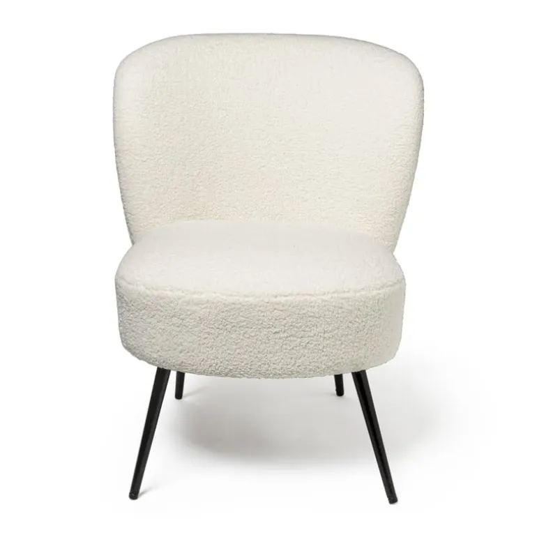 Fauteuil teddy - wit - 77x69x60 cm