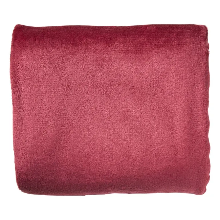 Fleece deken - bordeauxrood - 200x150 cm