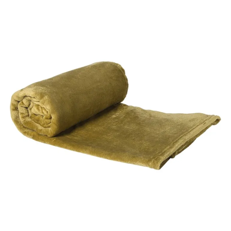 Fleece deken - olijfgroen - 200x150 cm