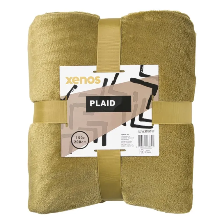 Fleece deken - olijfgroen - 200x150 cm
