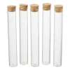 Flesjes met kurk - set van 5 - 15 cm