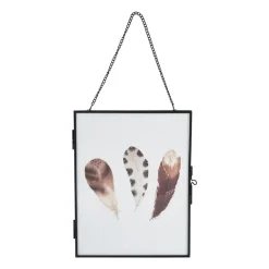 Fotolijst aan ketting - zwart - 18x23 cm
