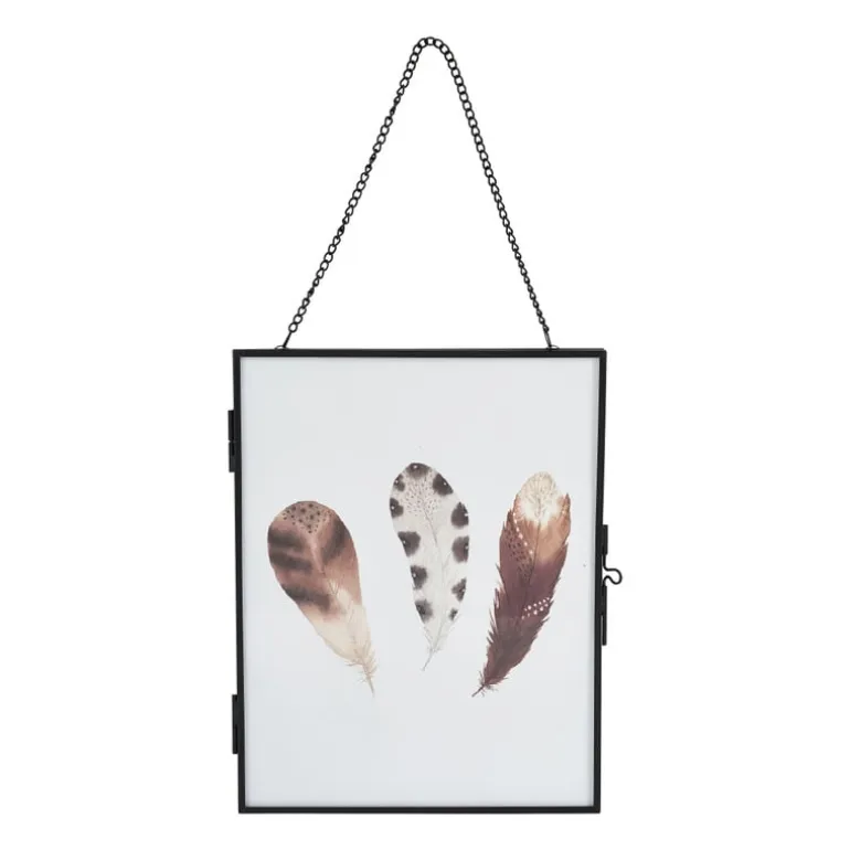 Fotolijst aan ketting - zwart - 18x23 cm