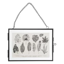 Fotolijst aan ketting liggend - zwart -13x18 cm