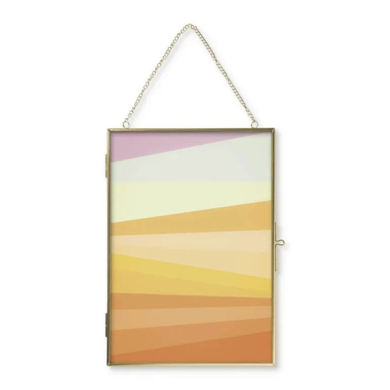 Fotolijst aan ketting staand - goud - 21x30 cm