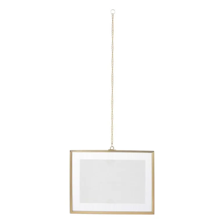 Fotolijst met ketting - 15x20x1 cm - goudkleurig
