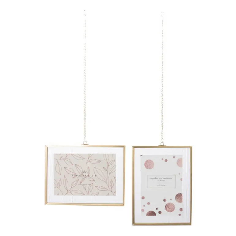 Fotolijst met ketting - 15x20x1 cm - goudkleurig