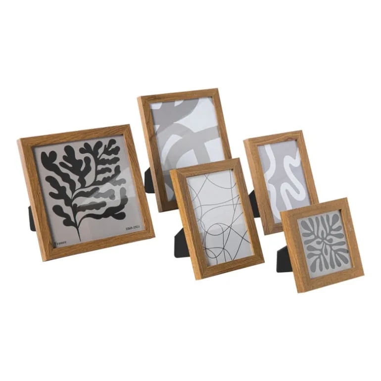 Fotolijstjes - hout - set van 5