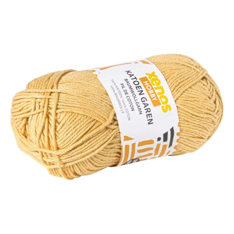 Garen katoen - lichtgeel - 50 gram - 125 meter