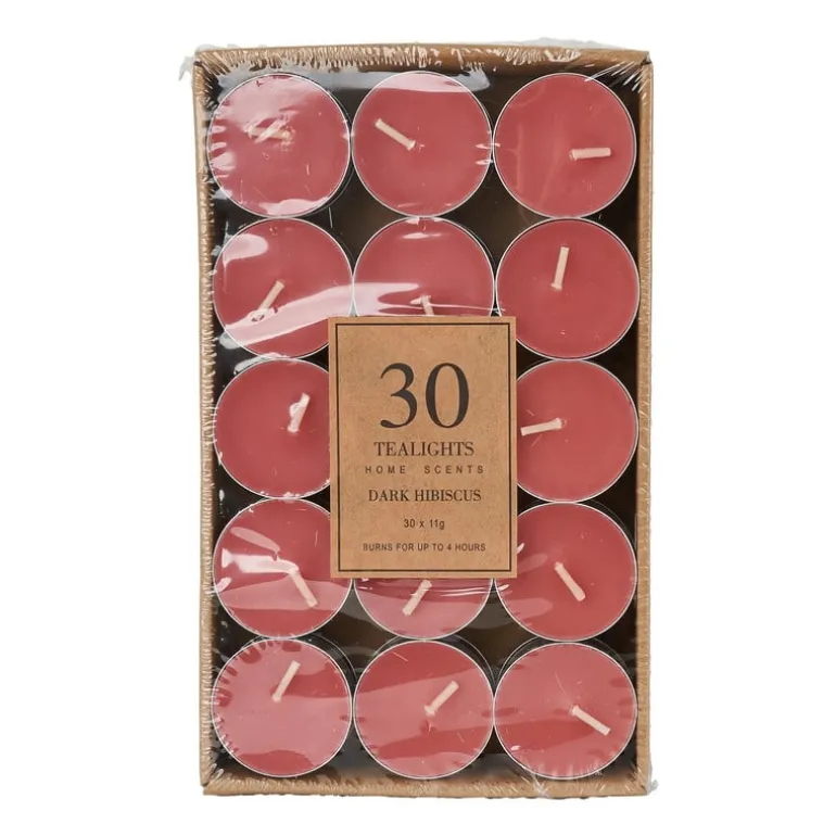 Geurtheelichten - dark hibiscus - set van 30