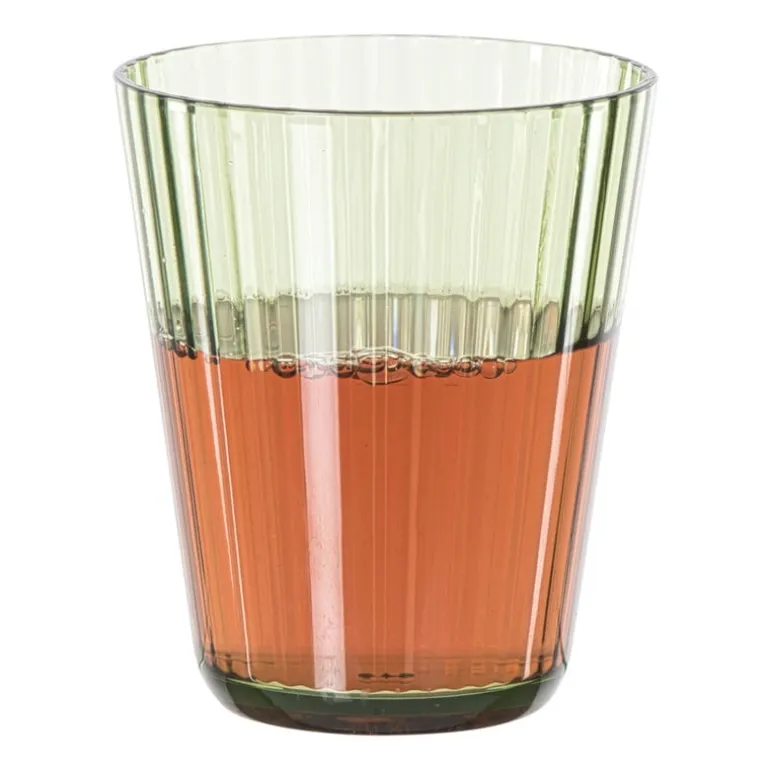 Glas streep - groen - 300 ml