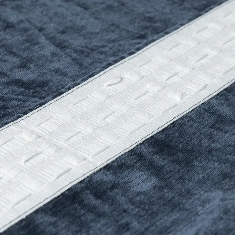 Gordijn chenille - blauw - 140x250 cm