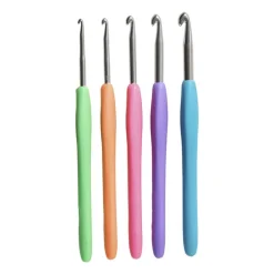Haaknaalden - multikleur - set van 5
