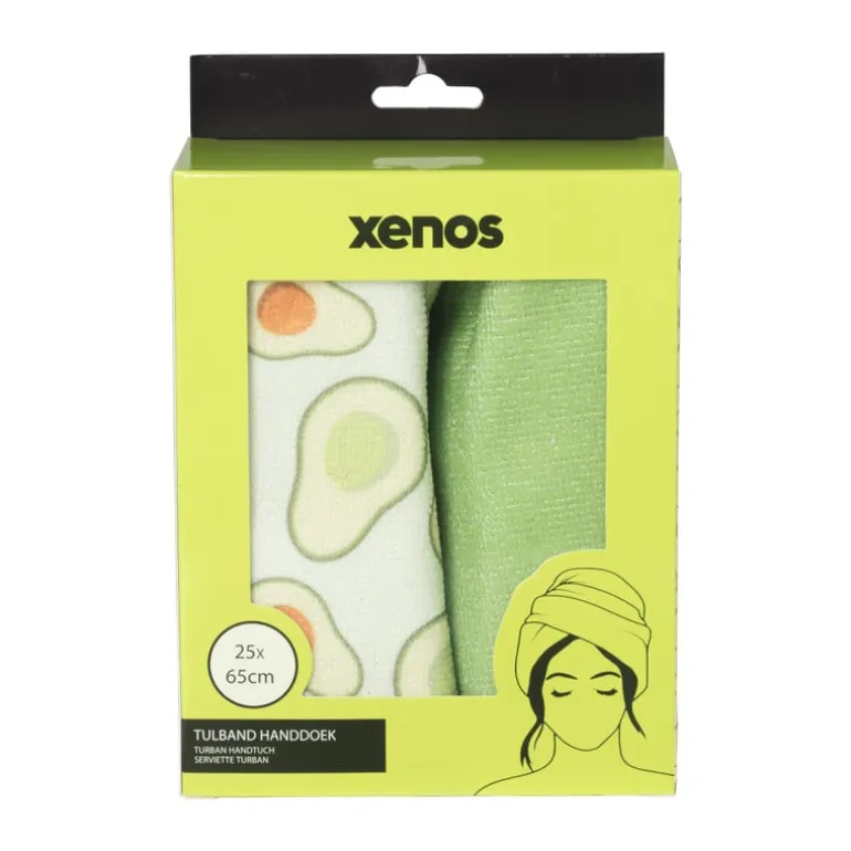 Handdoek tulband - avocado - set van 2
