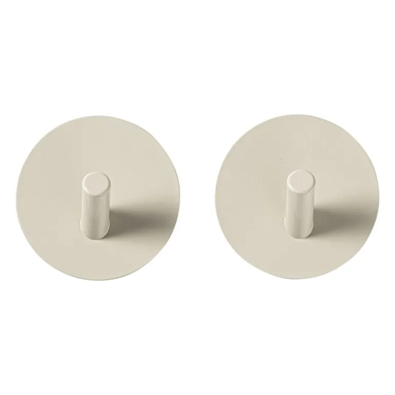 Handdoekhaken - beige - set van 2