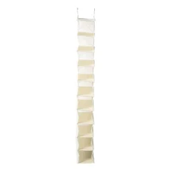 Hang organiser met 10 vakken - wit - 125x15x30 cm
