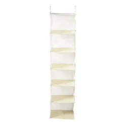 Hang organiser met 6 vakken - wit - 125x30x30 cm