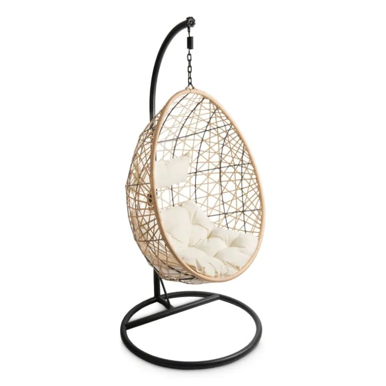 Hangstoel swing met standaard - naturel - ø104x200 cm