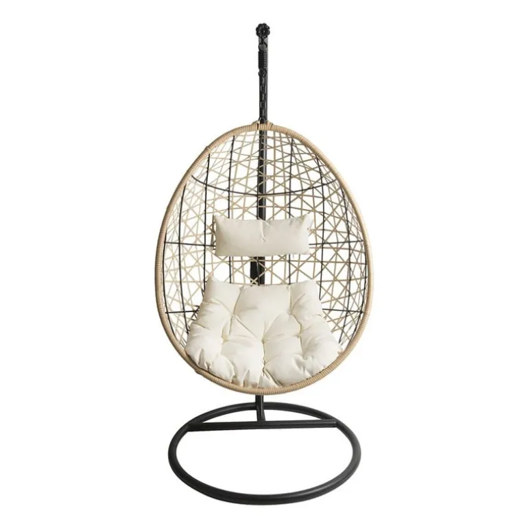 Hangstoel swing met standaard - naturel - ø104x200 cm