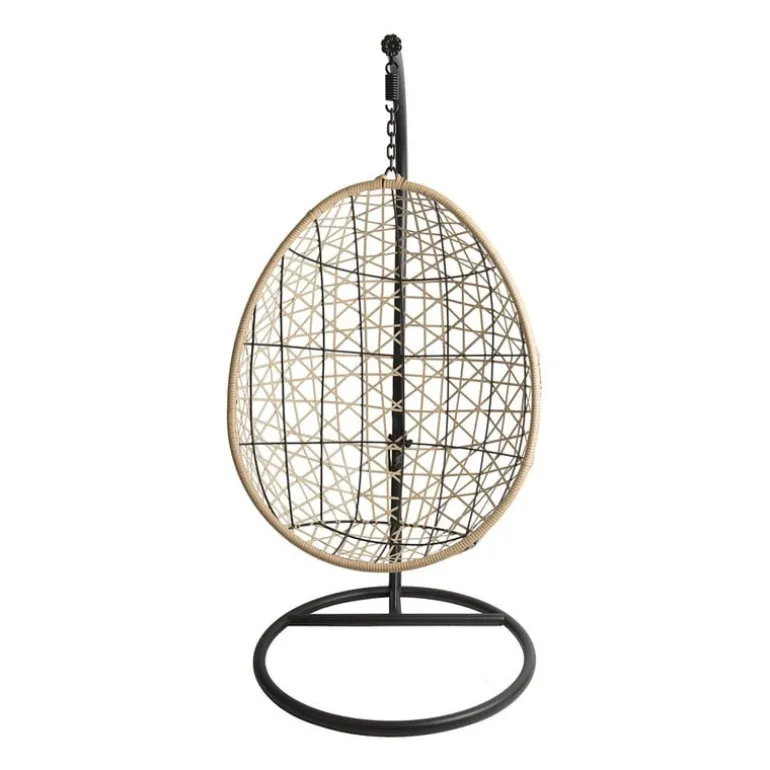 Hangstoel swing met standaard - naturel - ø104x200 cm