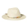Hoed met kralen - beige/multikleur
